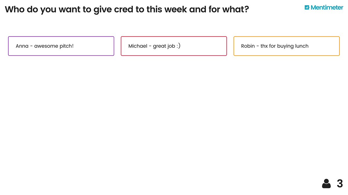 Meeting question example 3